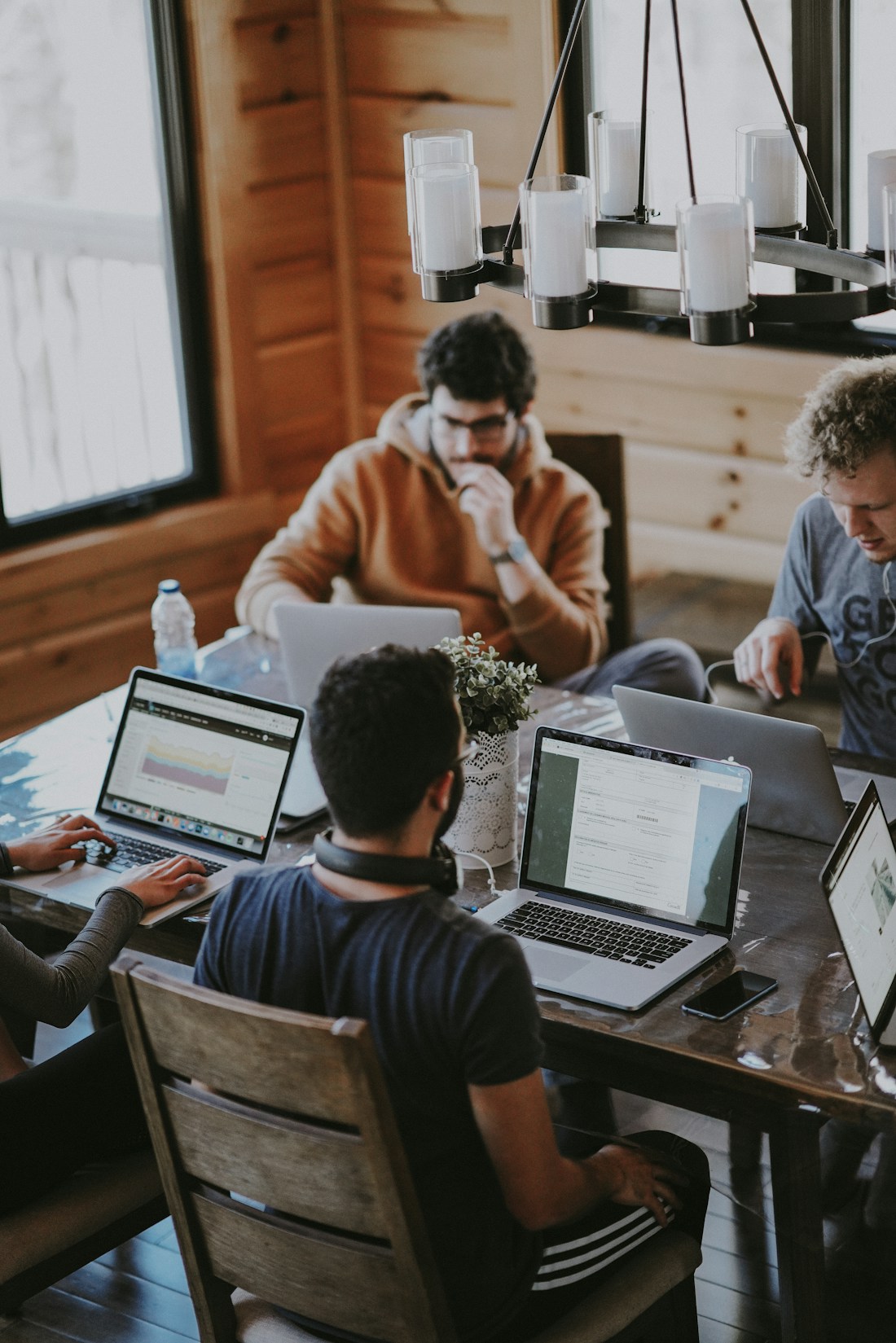 Professional collaboration in a modern workplace